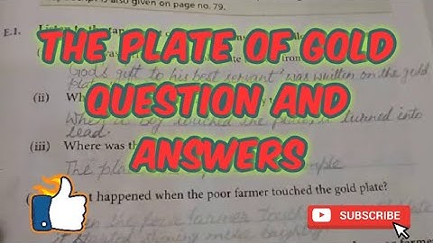 The Plate of Gold Part 2 | Question Answers | Class 3 | Vandana Ma