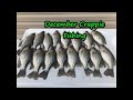 How to Catch Crappie in December Tips,Locations and lures / How to catch  Crappie  during  Winter