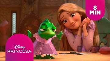 Os Melhores Momentos de Rapunzel e Pascal | Disney Princesa