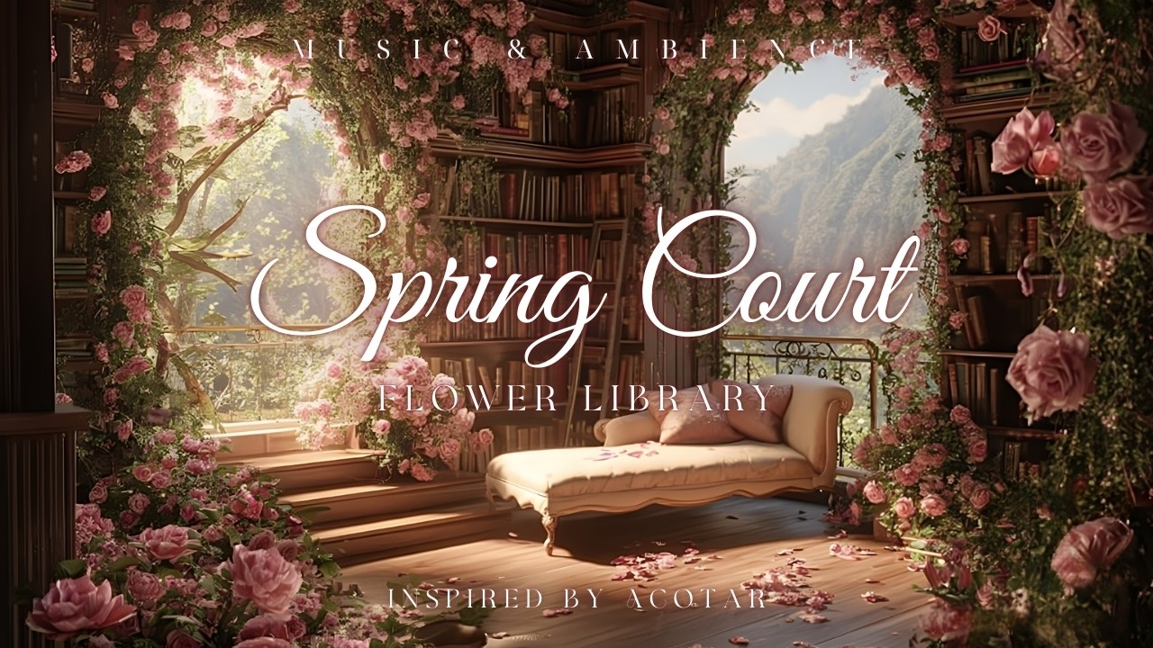Spring Court Flower Library — Magical ACOTAR Ambience, Enchanted Garden Music for Reading