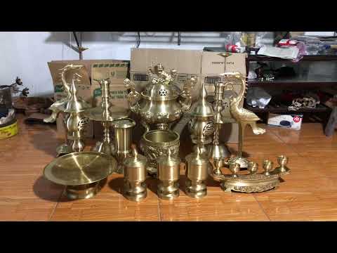 Video Bộ ngũ sự 50 cm kèm phụ kiện chất liệu đồng vâng cát... - youtube