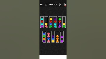 Level 718 of Ball Sort Color water Puzzle