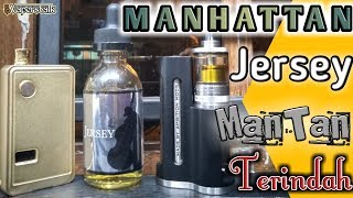 NIC 12MG MANHATTAN JERSEY 60ML TOBACCO CAPPUCINO PREMIUM E LIQUID VAPE