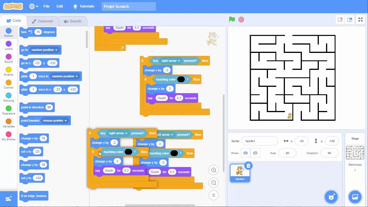 Two Player Maze Runner Game In Scratch - Unicminds