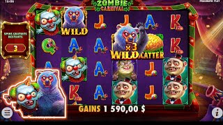 zombie Carnival  الزومبي أكيلو العقول Bonus win ✔️ casino machine a sous 1xbet part 1 screenshot 3