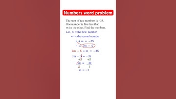 Hoe je een algebra-woordprobleem oplost met een stelsel vergelijkingen #algebra #wiskunde