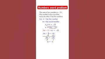 Hoe je een algebra-woordprobleem oplost met een stelsel vergelijkingen #algebra #wiskunde