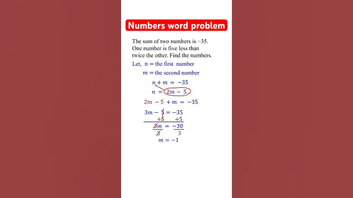 How to Solve Algebra Word Problem with System of Equations #algebra #math