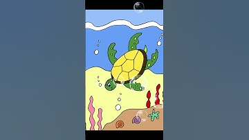Hướng dẫn vẽ Con Rùa đơn giản (How to draw a sea turtle)#shorts #drawing