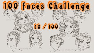 100 FACES CHALLENGE || Part 1