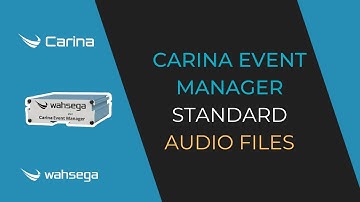 Carina Event Manager & Carina Cloud Standard Audio Files