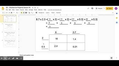 Distributive property with decimal multiplication