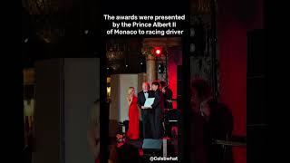 The awards were presented by the Prince Albert II of Monaco to racing driver #albert #monaco