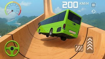 Crazy Bus Mega Ramp Impossible Tracks  Racing - Android Gameplay 1 
