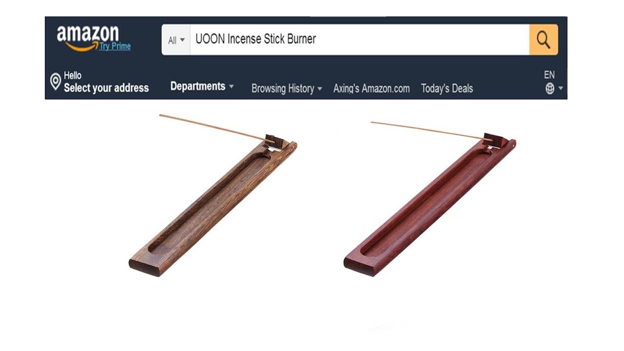 UOON Antique Wood Incense sticks Burner Holder Ash Catcher