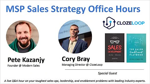 Sales Strategy Office Hours - #3 - Cory Bray of Cl...