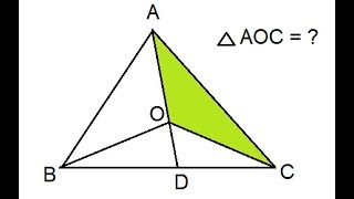 Difficult mensuration problem with simple logical solution | Find area of AOC