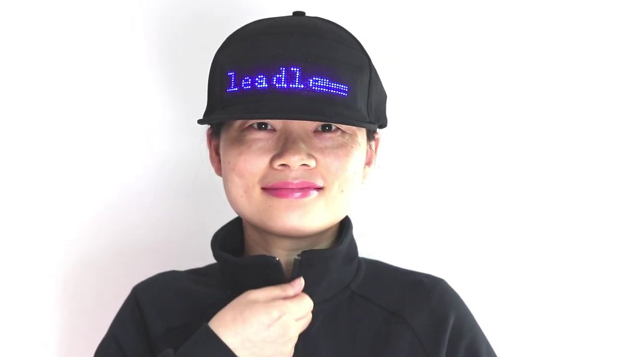 Leadleds Smart LED Message Hat DIY Your Own Slogan Neuheit Bucket Hats