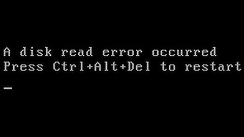 Ошибка A disk read error occurred