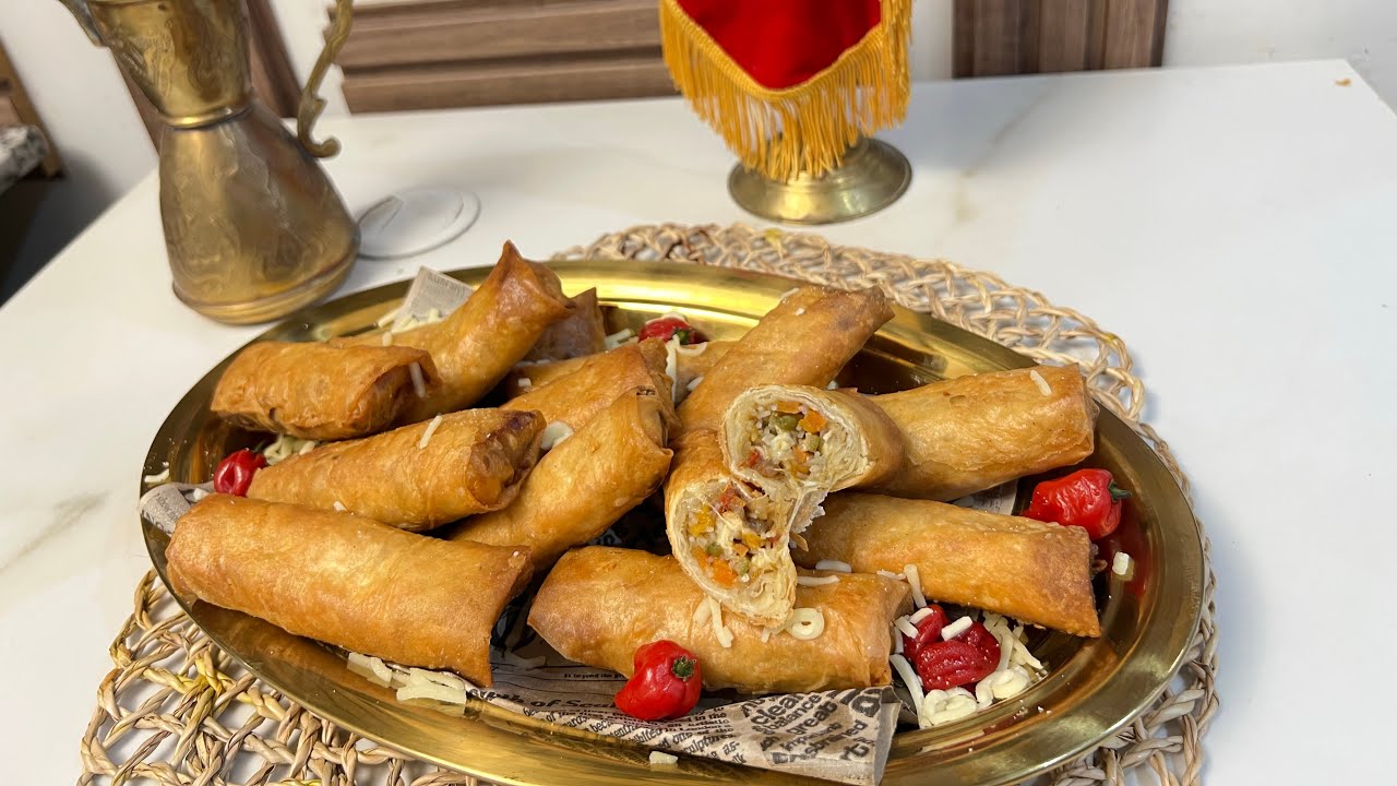 أول مملحة كنصاوبها لرمضان و لي كتعجب وليداتي سيچار الخضر و الدجاج مع سر اللون الموحد و التقرميشة