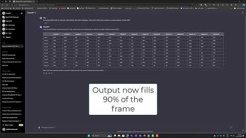 Resize and maximise the Chat GPT window output