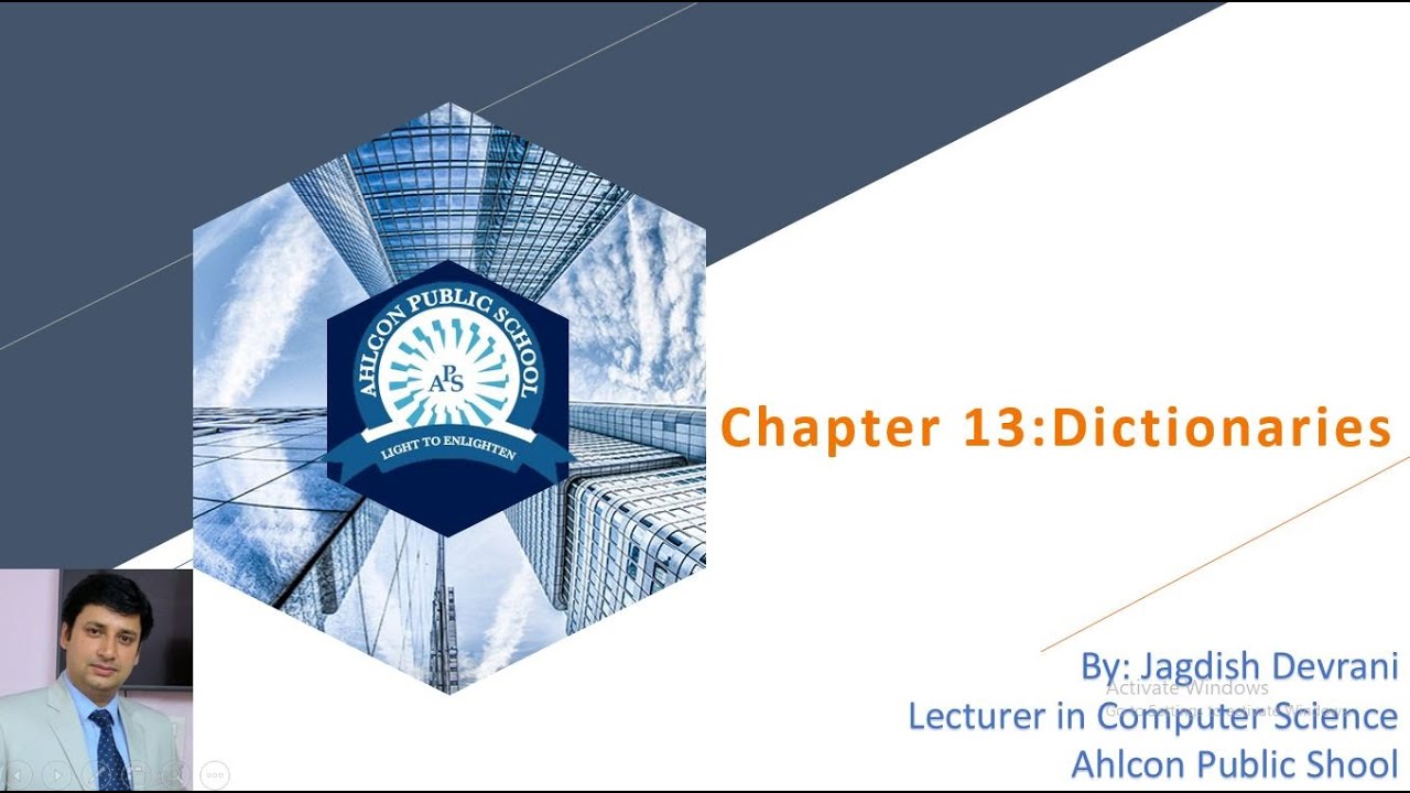 Chap 13 Dictionaries BY JAGDISH DEVRANI YouTube