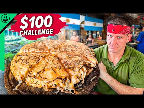 $100 Argentina Street Food Challenge!! They RUINED Pizza!!