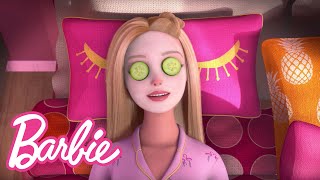 @Barbie | DIY Spa Day with Homemade Lemon Face Mask, Body Scrub, \& Chocolate Lip Balm | Barbie Vlog