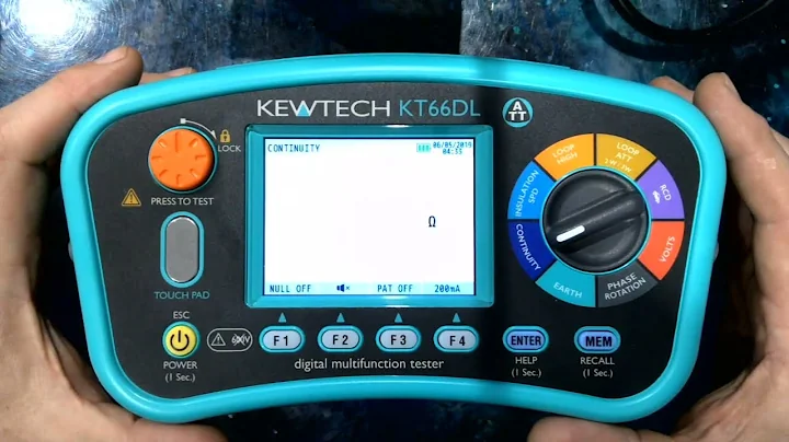 Kewtech KT66DL continuity test example