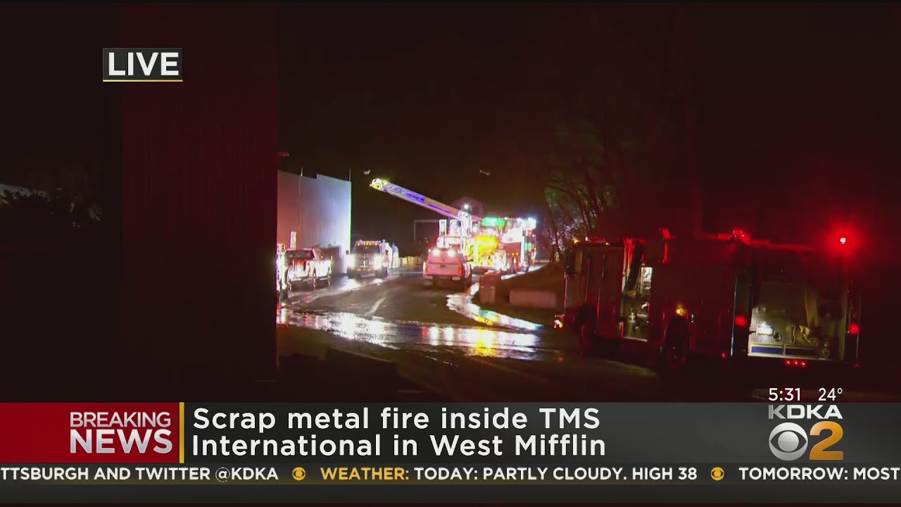 Scrap Metal Fire Breaks Out In West Mifflin - YouTube
