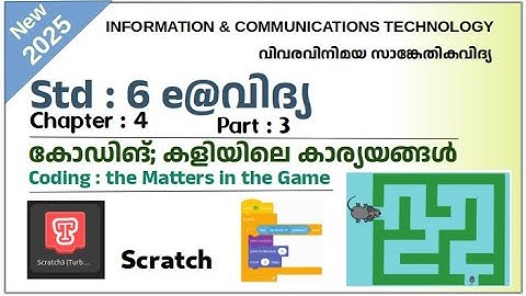 ICT Tutorials 2025 Std 6 Chapter 4.3 Scratchകോഡിങ്;കളിയിലെ കാര്യയങ്ങൾ Coding;the Matters in the Game