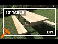 How To Build A 10' Picnic Table