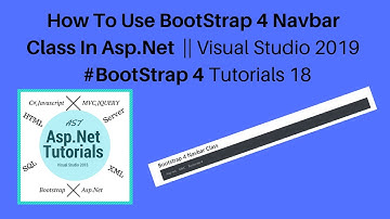 How to use bootstrap 4 navbar class in asp.net || visual studio 2019 #bootstrap 4 tutorials 18