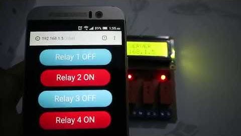 Mạch điều khiển 4 thiết bị qua webserver dùng wifi esp8266
