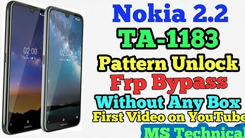 Nokia  2.2 A-1183 pattern Unlock frp Remove Without Any Box