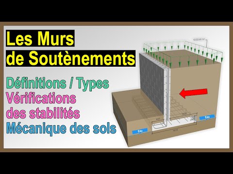 Vidéo: Types de murs de soutènement : calcul de conception et construction