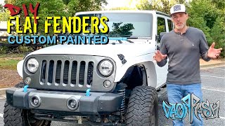 DIY Painted Flat Fenders for the Jeep Wrangler - YouTube