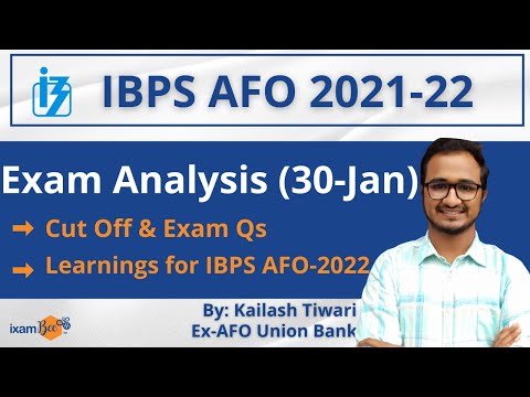 IBPS AFO Mains | January 30, 2022 Exam Analysis | Cut off | By Kailash Tiwari