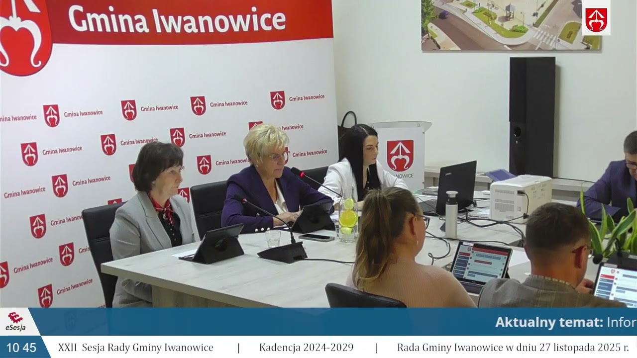 XXII Sesja Rady Gminy Iwanowice - 27.11.2025 r. | Kadencja 2024-2029