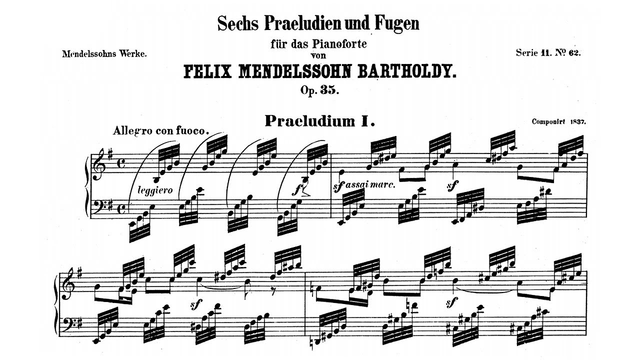 Mendelssohn: Prelude and Fugue in E minor, Op. 35 No. 1 -  Rena Kyriakou, 1959 - VOX VBX 412