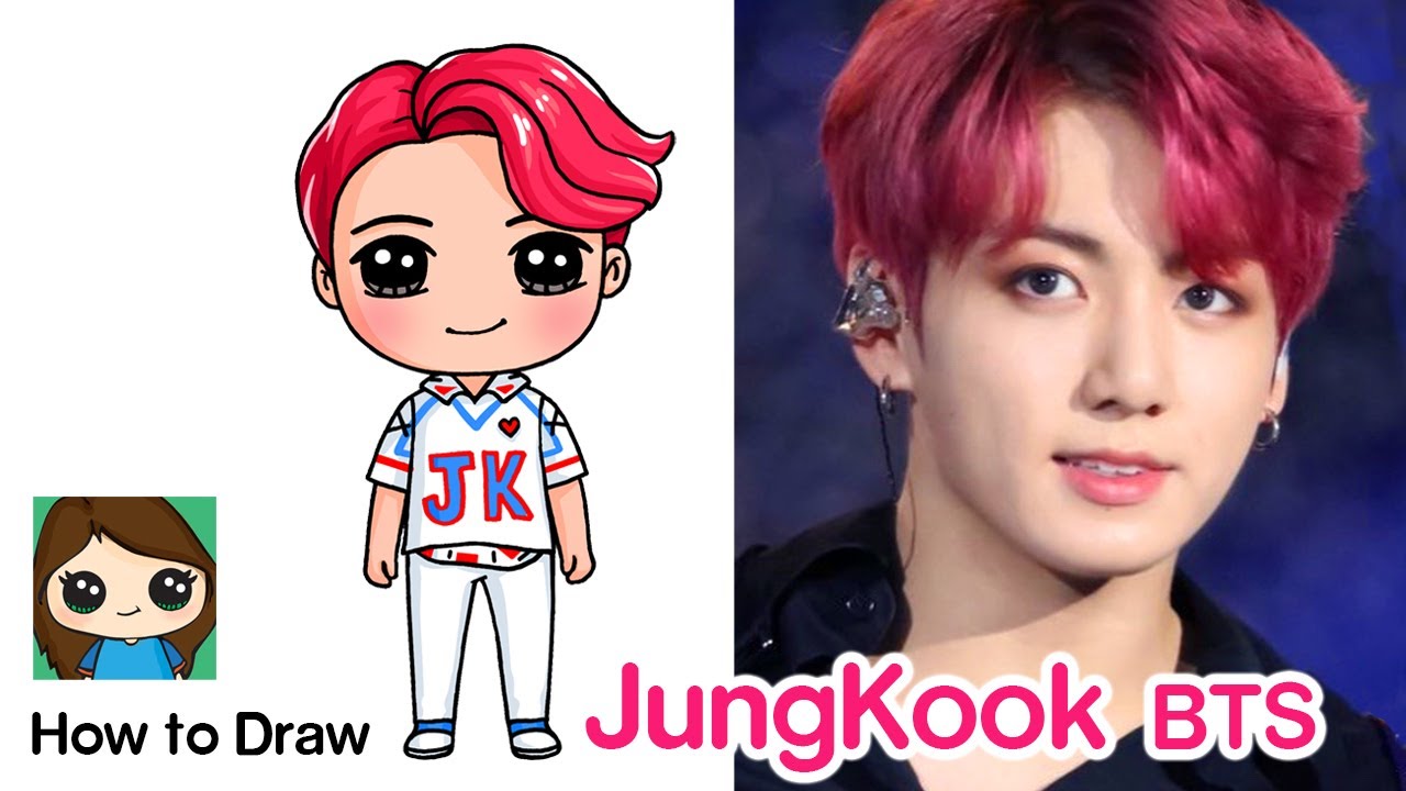 How to Draw JungKook BTS mini Doll Figure Pop Up