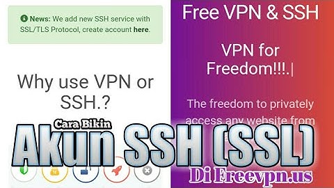 Cara Bikin Akun SSH (SSL) Di Freevpn.us