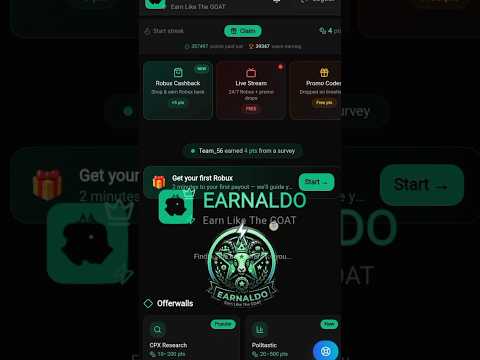 Earnaldo you can get free robux now!🎁✨