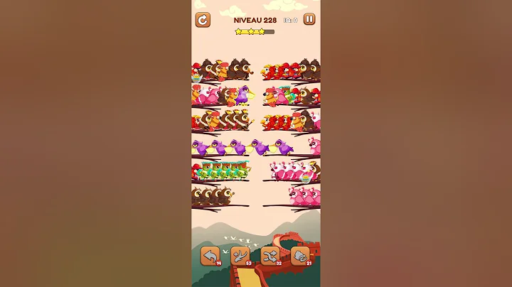 bird sort 2 color puzzle solution niveau 228 #games #gaming #puzzle #puzzlegame #androidgames