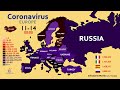 The spread of coronavirus in europe map timelapse since january