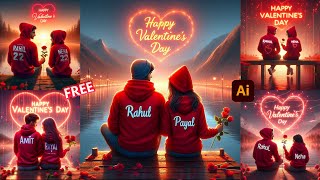 Valentine's day AI Photo Editing|Valentine's day AI Photo kaise banaye|Bing image creator screenshot 5