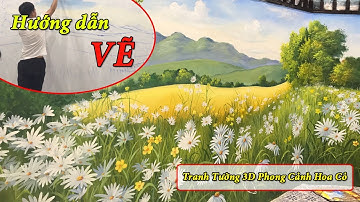 MÙA HOA NỞ | Vẽ tranh tường 3d phong cảnh hoa cỏ ĐẸP NHẤT năm 2022