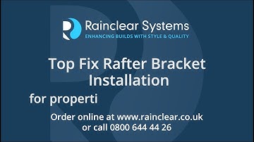 Top-Fix Rafter Brackets Installation Guidance