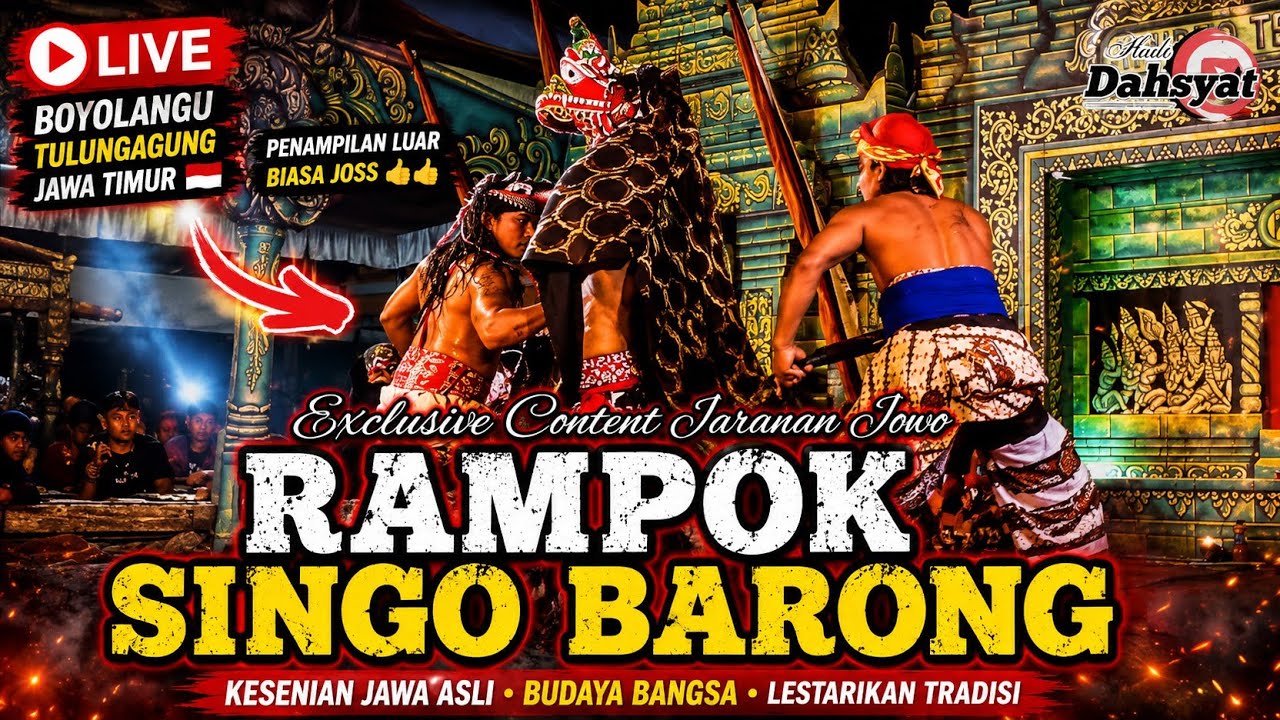 Balinese Rampok Rampok Rampok Barong Jaranan Jowo Kudo Tali Roso | Live Boyolangu Tulungagung ...