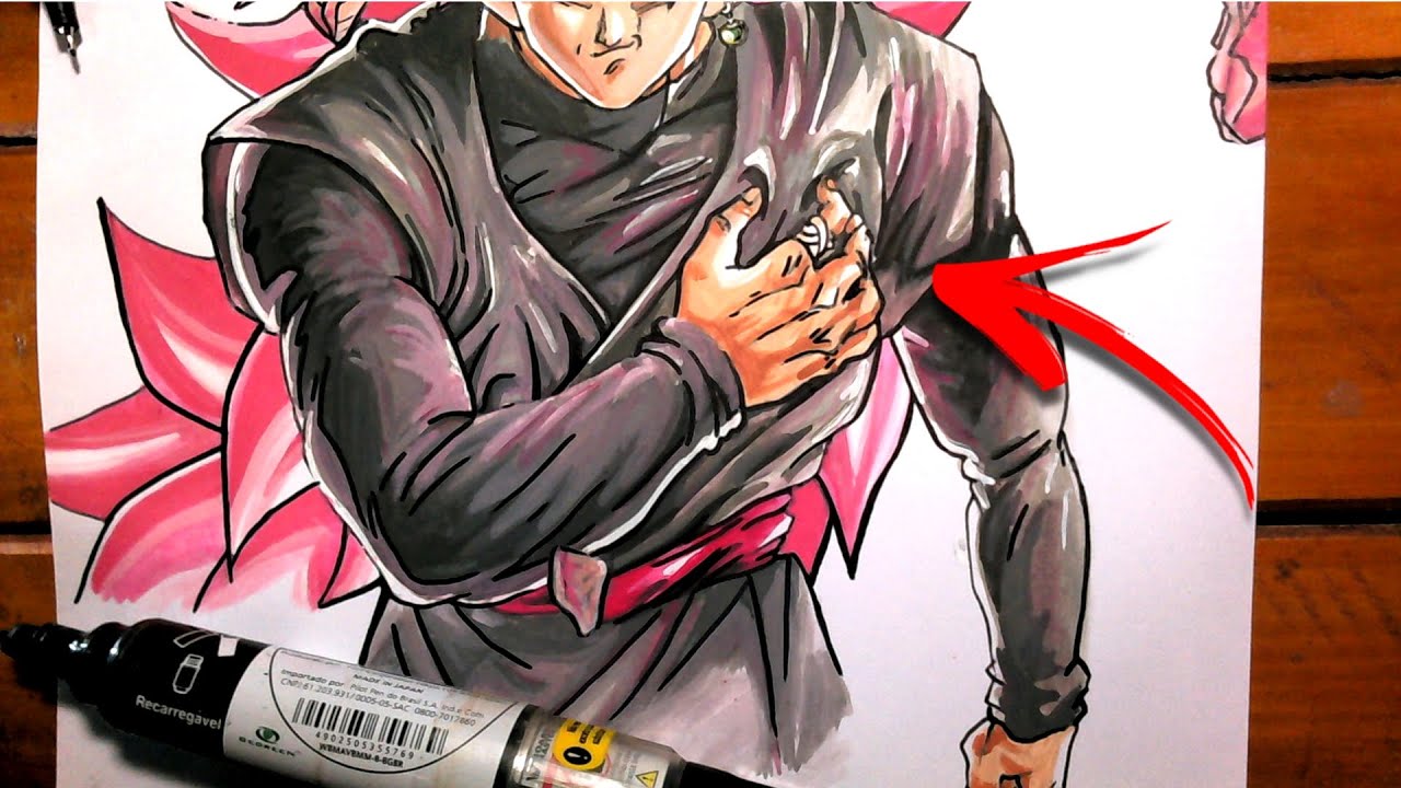 Como Desenhar Goku Black De Dragon Ball Super 